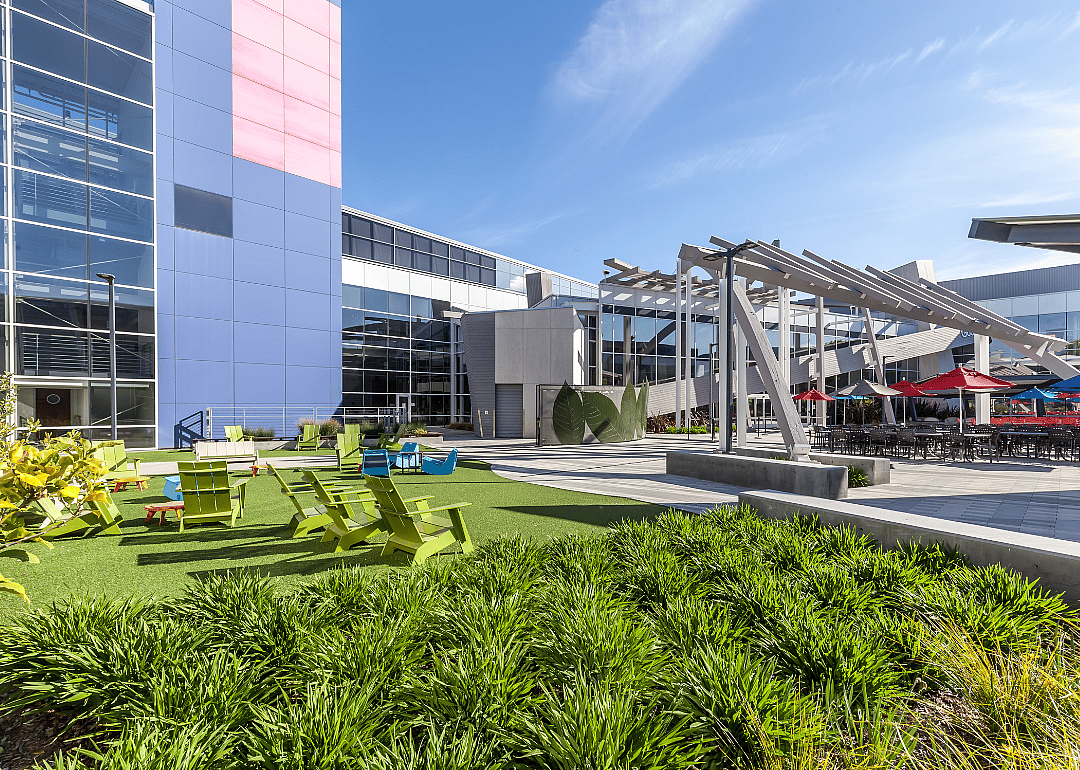 The cafeteria on the campus at Google's headquarters in Silicon Valley.