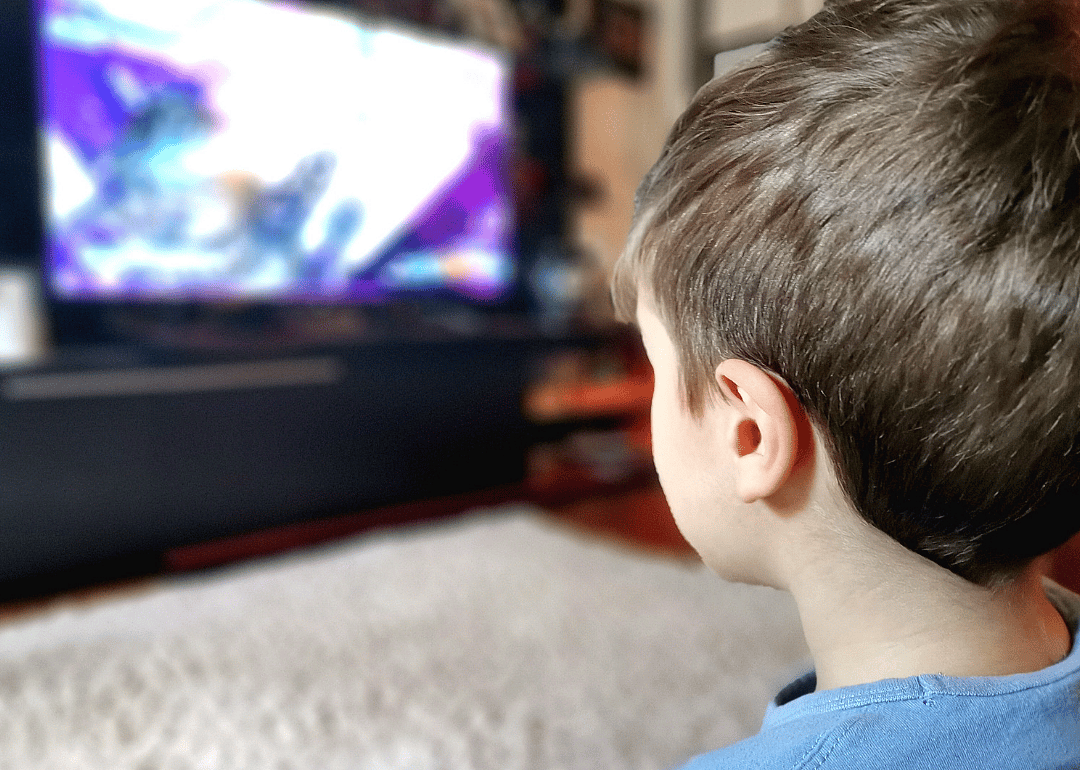 Watching television