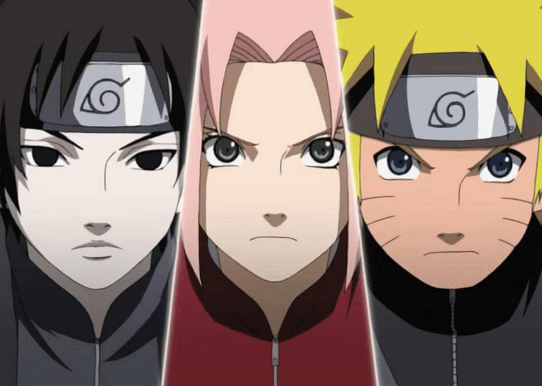 Junko Takeuchi, Chie Nakamura, and Satoshi Hino in Naruto: Shippûden