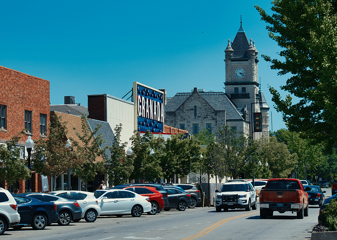 Downtown Lawrence on Mass Street Near the Granada Theater.