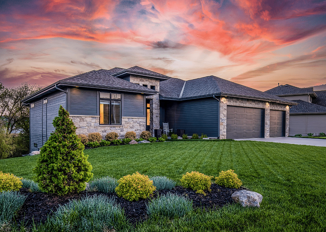 A luxury ranch-style home in Omaha, Nebraska.