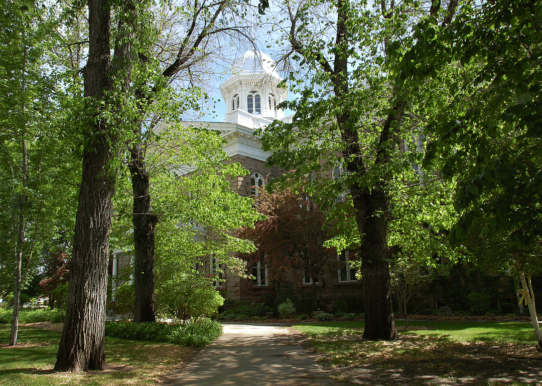 The grounds of the Nevada State Capitol building.