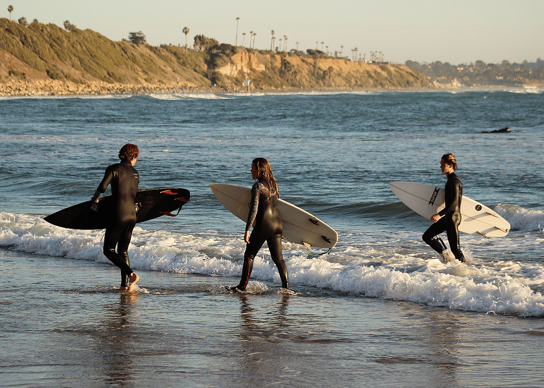 Surfers in Encinitas