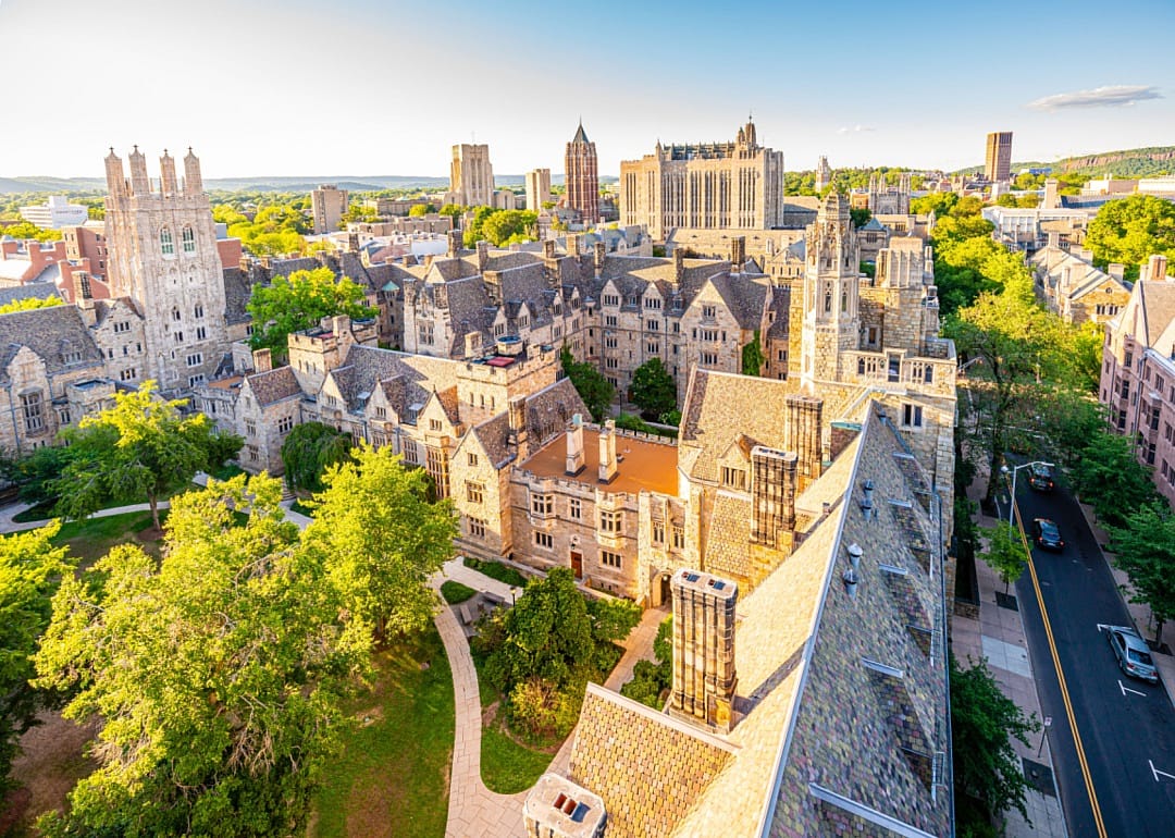 An aerial view of Yale.