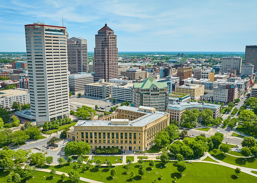 An aerial view of Columbus.