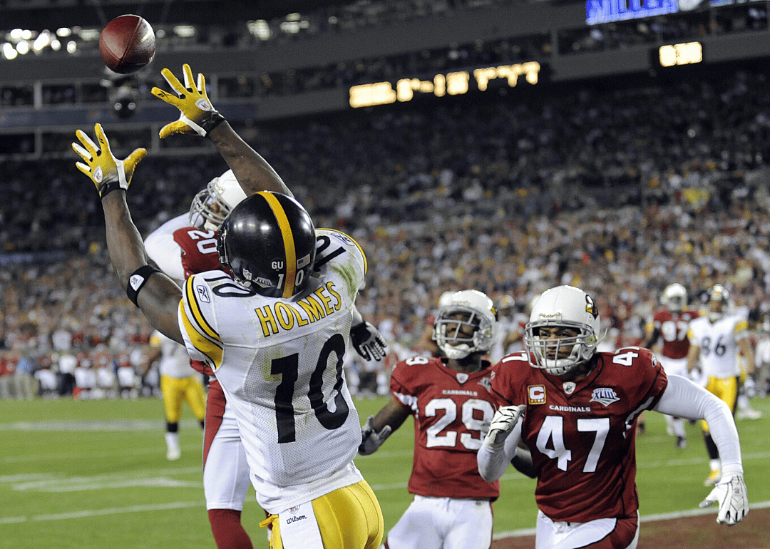 2009: Santonio Holmes' Super Bowl-winning touchdown catch