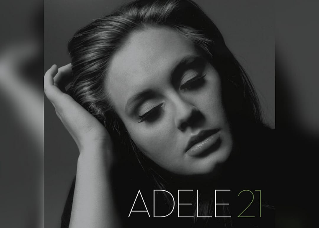 Adele in black and white.