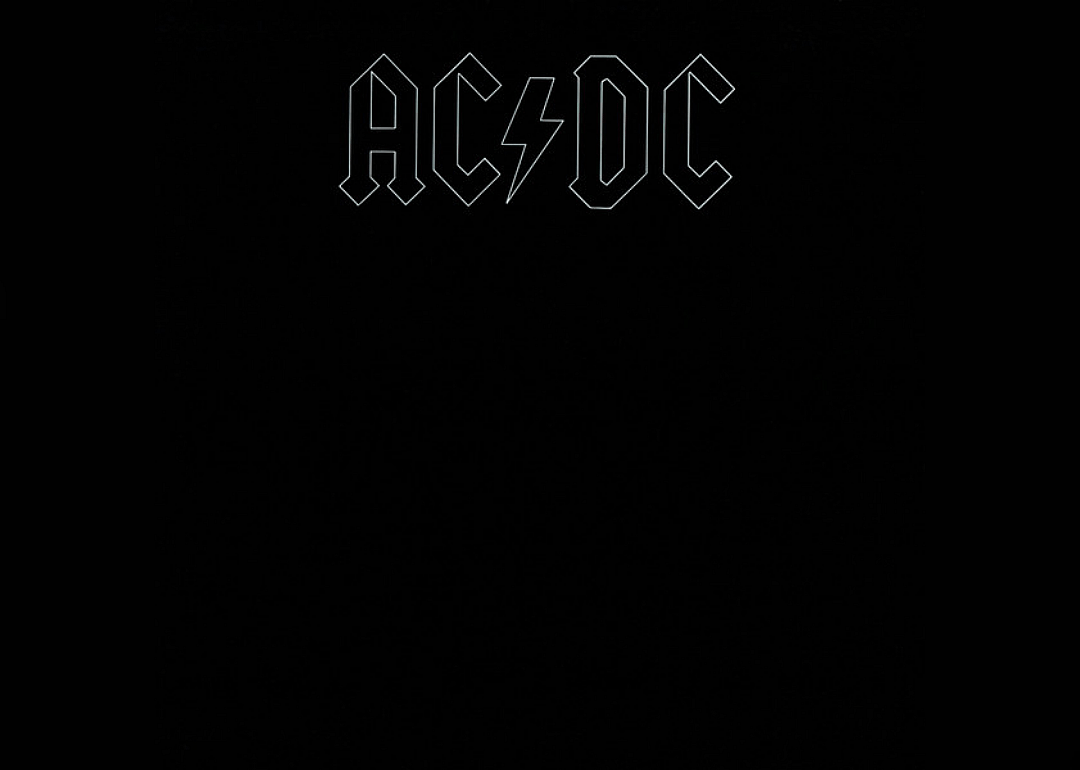 A black background and just the name of the band etched in white.