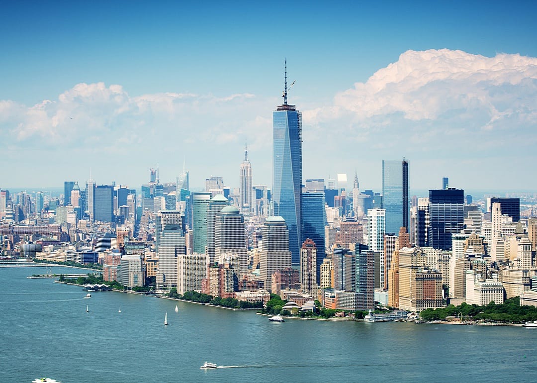 Aerial view of Manhattan.