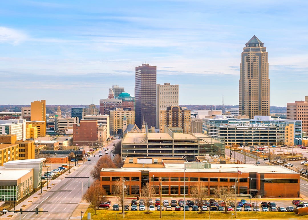 Des Moines, Iowa skyline.