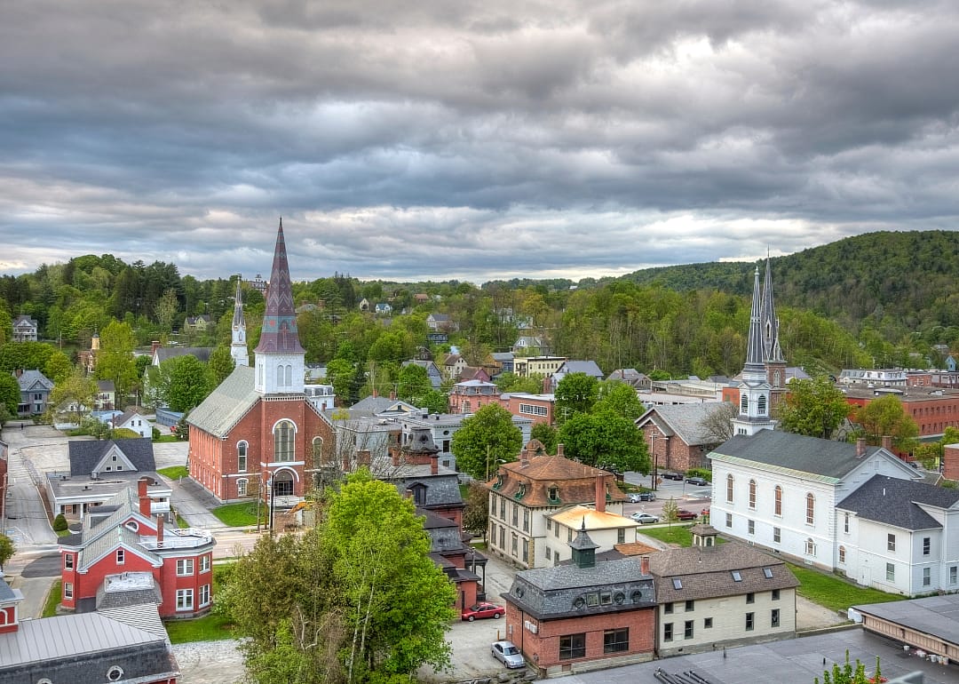 Churches, homes and buildings in Monpelier.