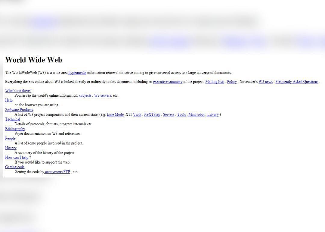 1991: First web page