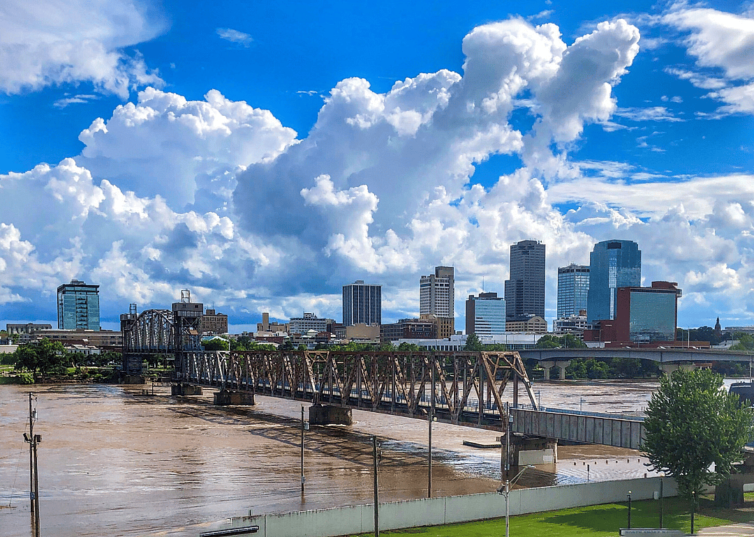 Little Rock, Arkansas from across the bridge.