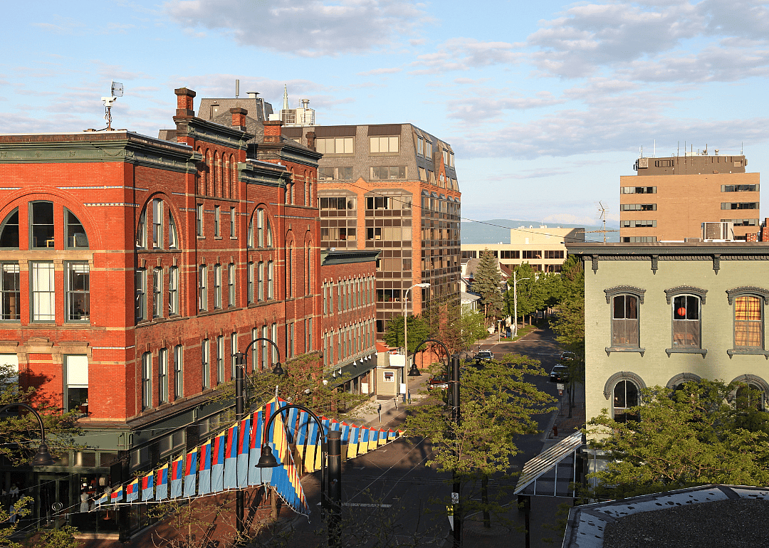 Historic buildings in downtown Burlington.