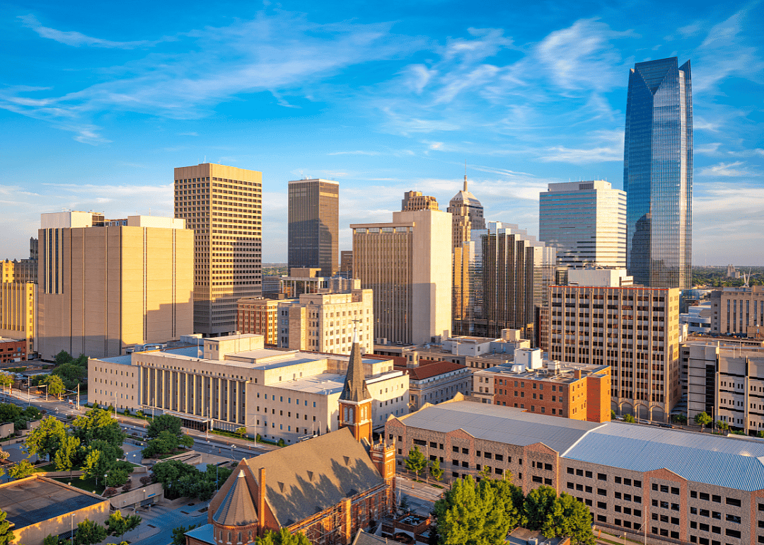 An Oklahoma City downtown cityscape.