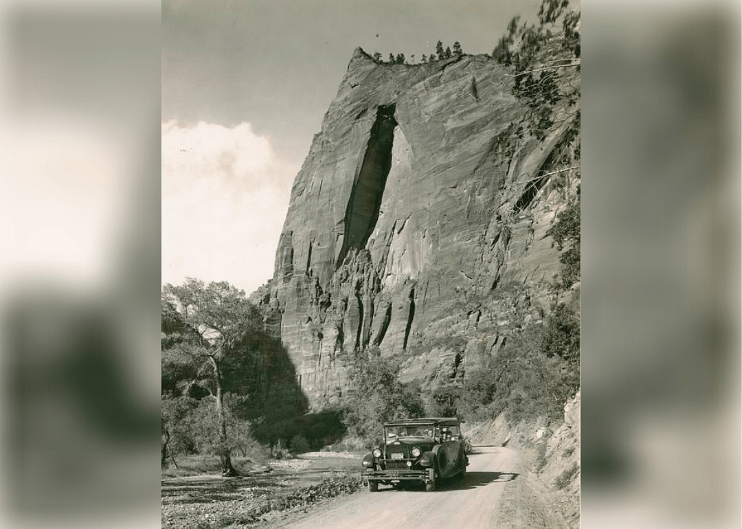 Sandstone Cliffs in Zion National Park, Utah
