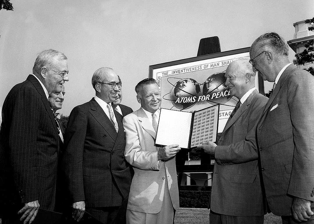 1953: Eisenhower gives his Atoms for Peace address