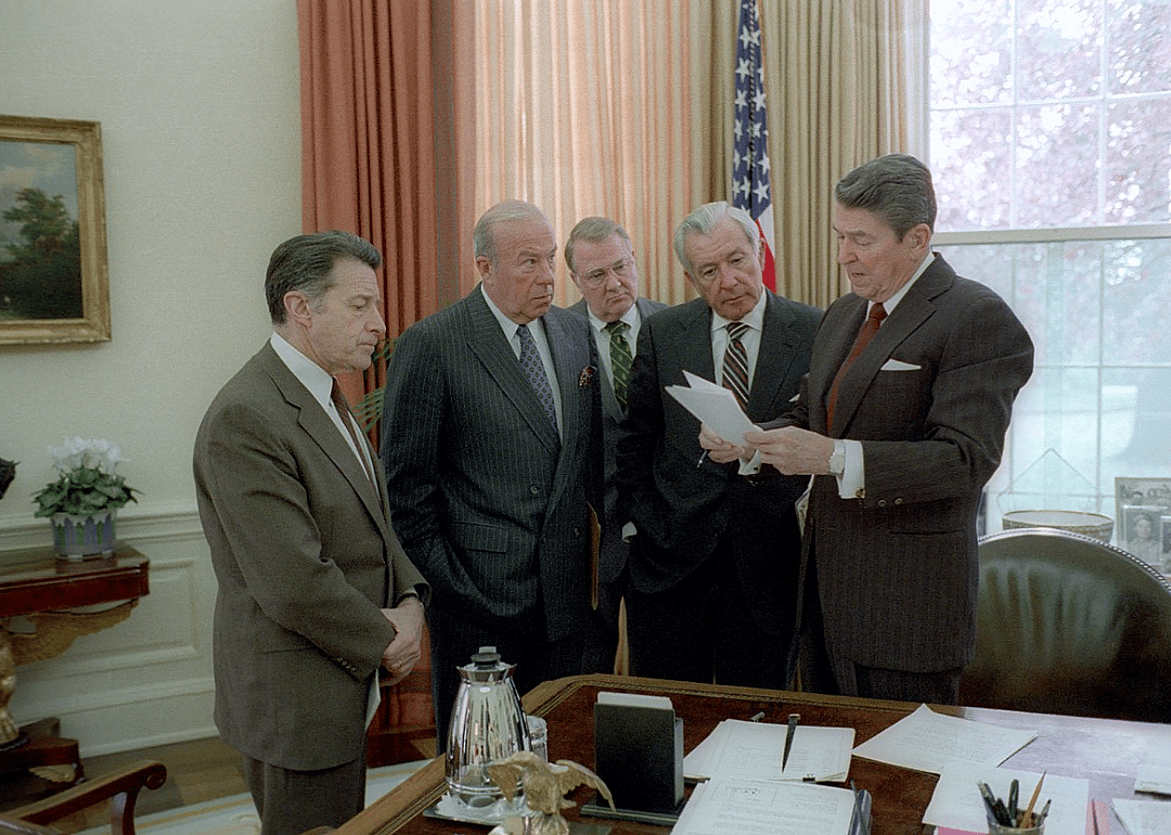 1986: The Iran-Contra affair becomes public