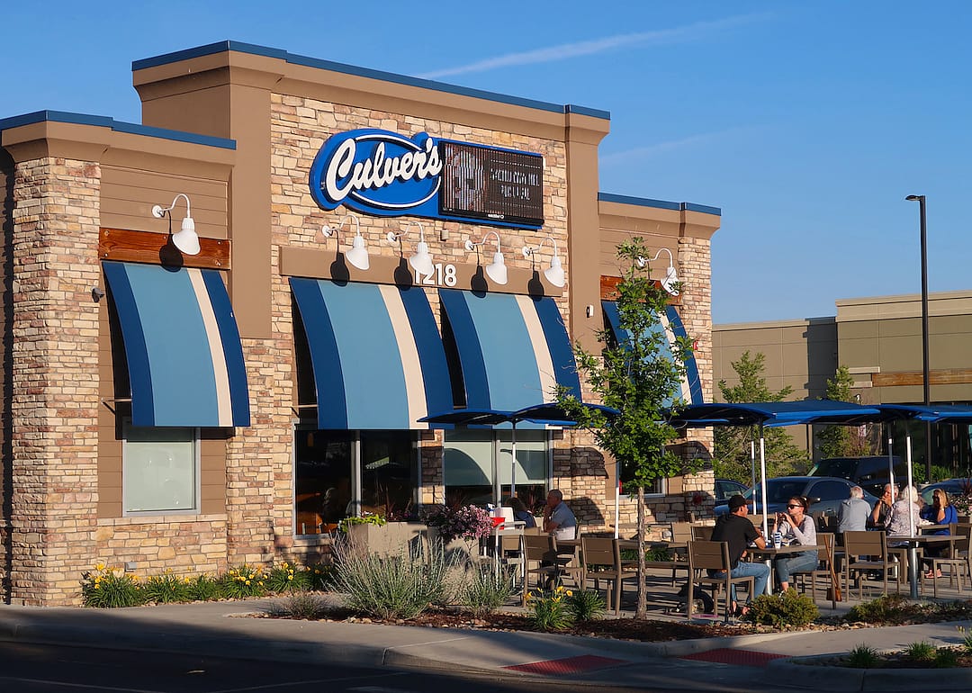 Exterior of a Culver's restaurant.