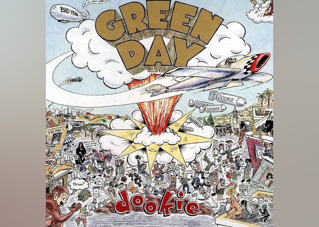An illustration on the cover of the Green Day album 'Dookie.'