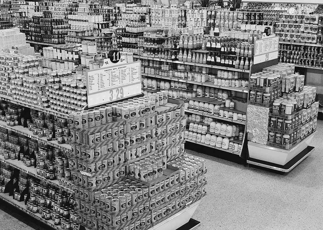 1950: Supermarkets enhance stock with thousands of products