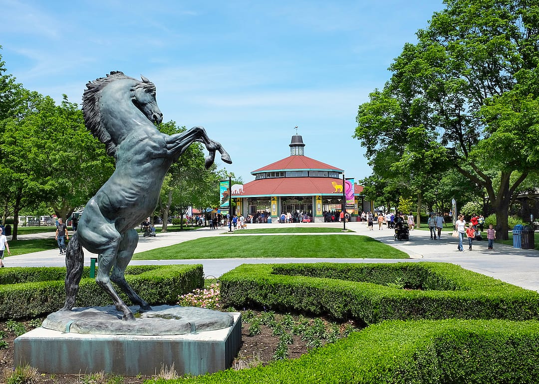 The Brookfield Zoo in Brookfield, Illinois, near La Grange Park.