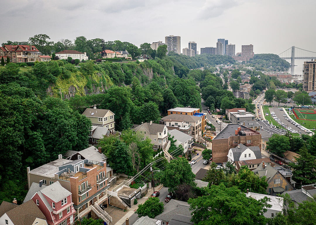 Aerial view of Edgewater.