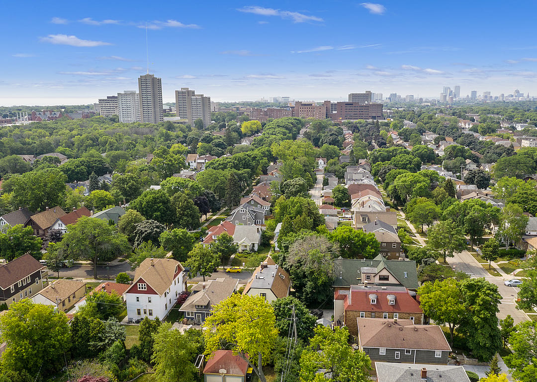Aerial view of Shorewood.