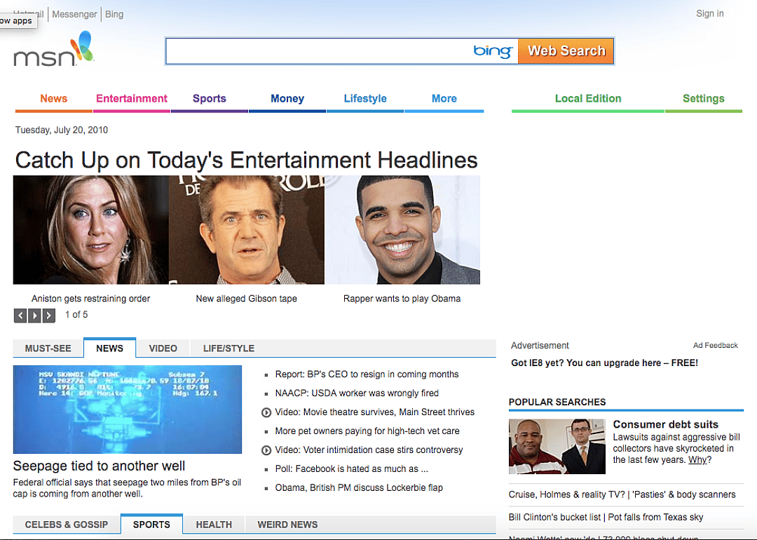 MSN.com (2010)