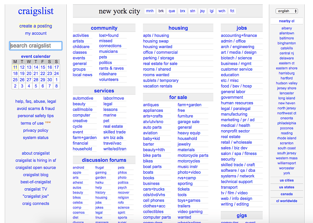 Craigslist.org (2019)