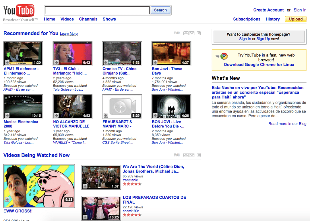 YouTube.com (2010)