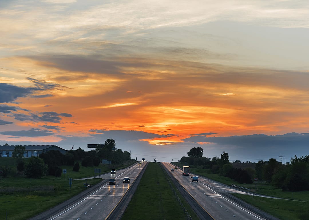 I-80 highway in Iowa