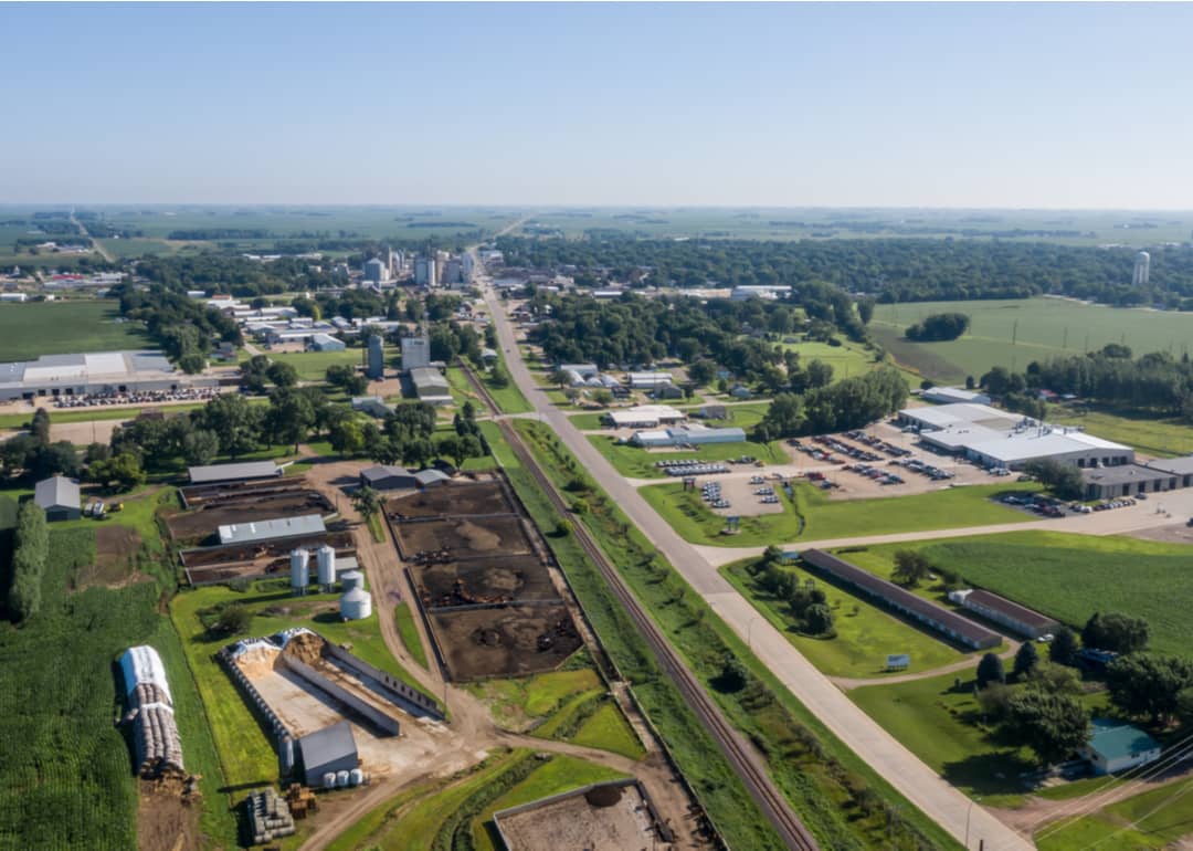 An aerial view of Sheldon, Iowa.