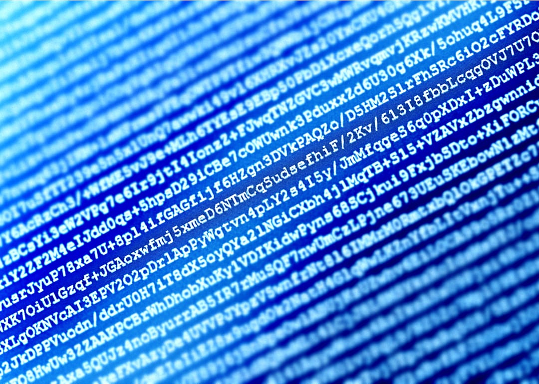 Encrypted data on a monitor