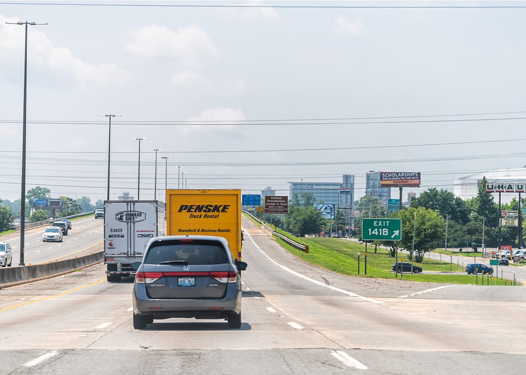 A highway in Little Rock, Arkansas