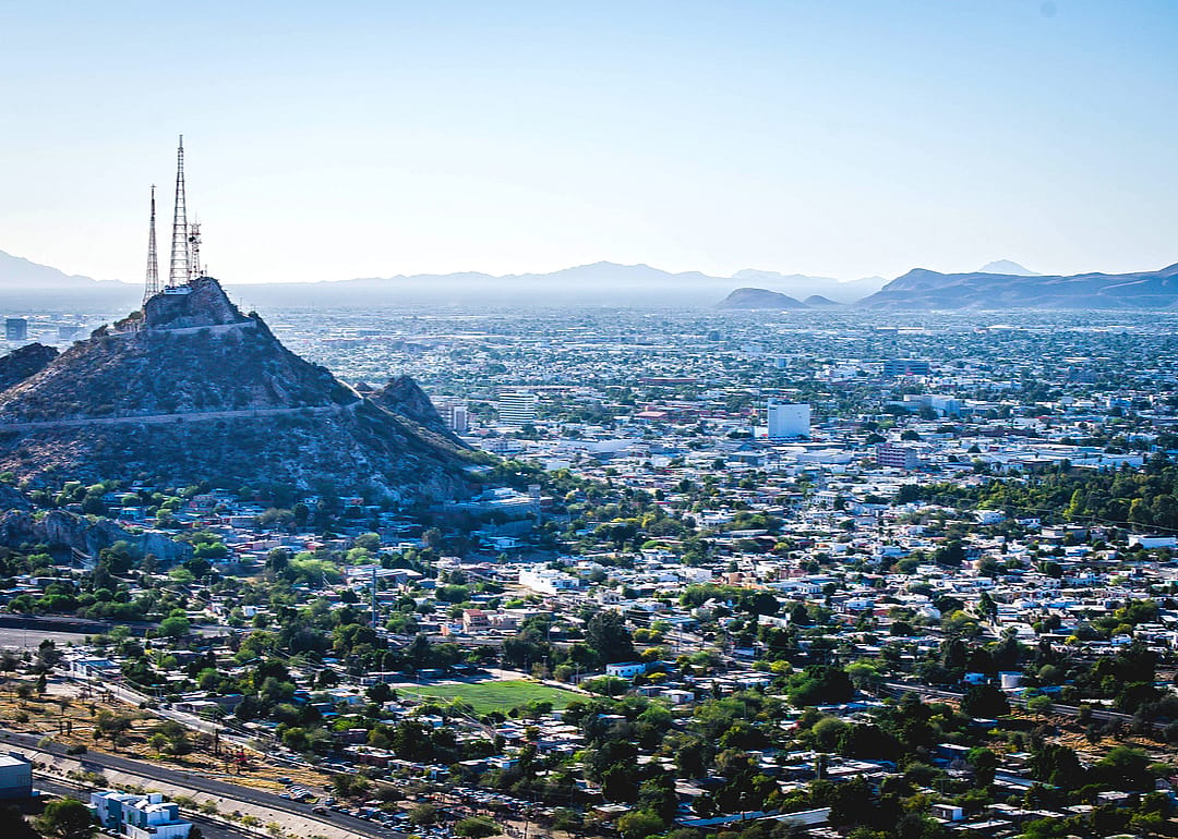 Aerial view of Hermosillo in Sonora, Mexico