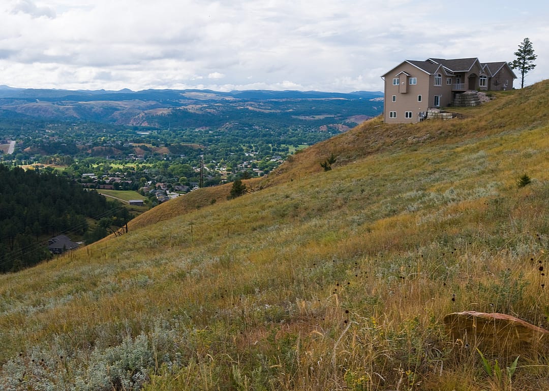 The western suburbs of Rapid City, South Dakota