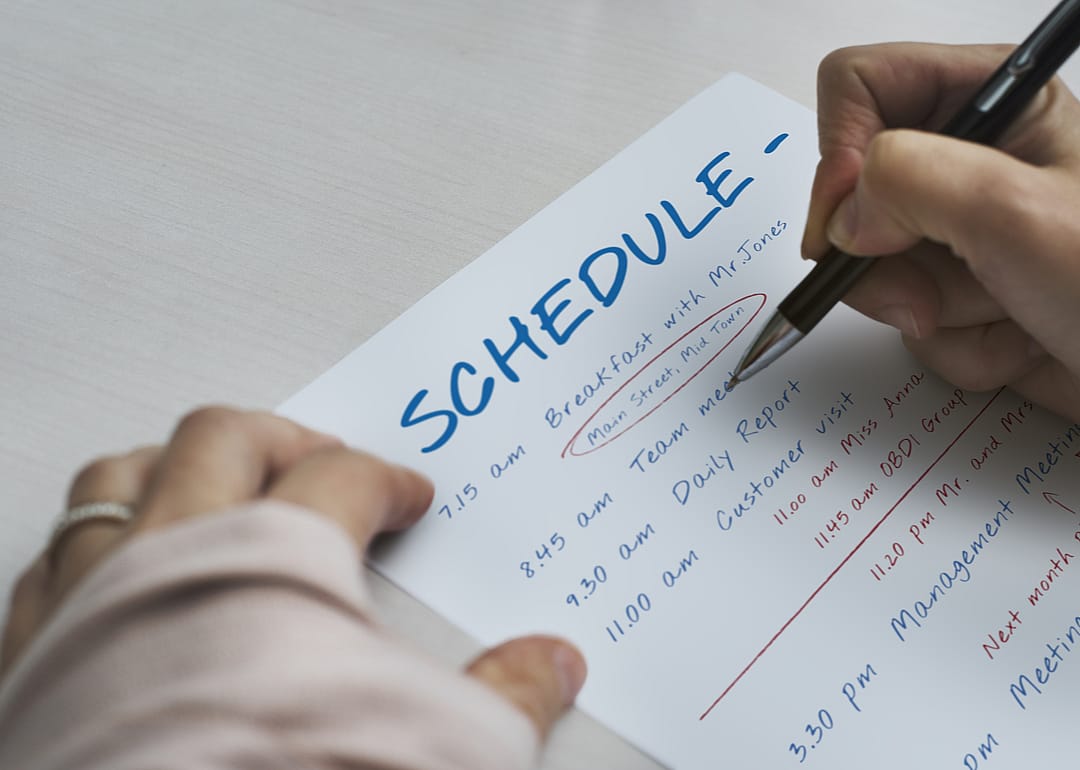 Plan when to tackle items on the list