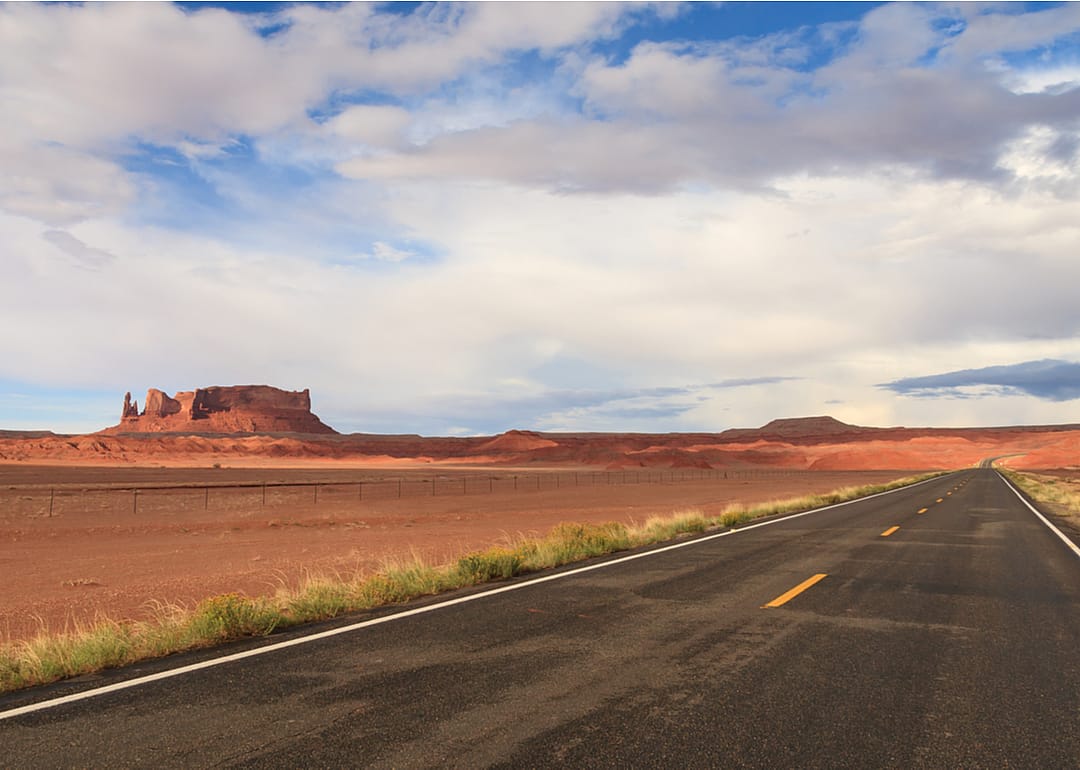 A scenic road in New Mexico
