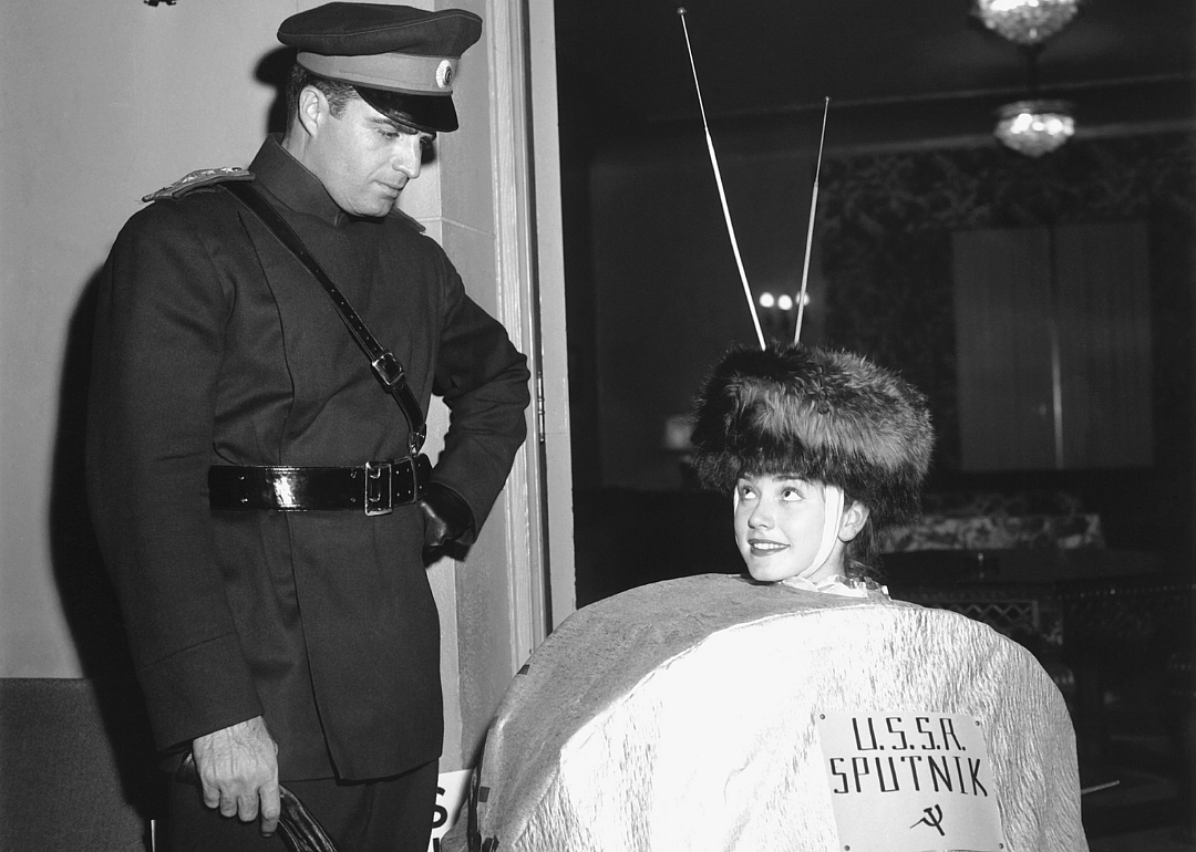 Sputnik and a Soviet officer