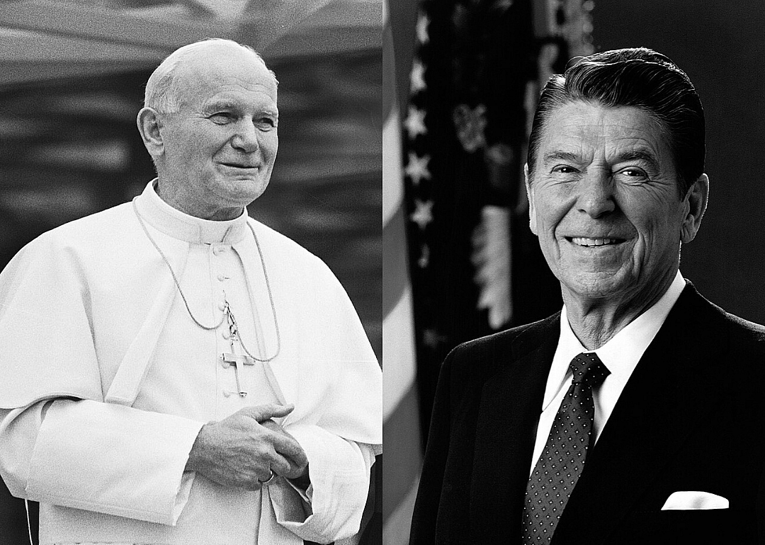 Answer #33: Who were Ronald Reagan and Pope John Paul II?