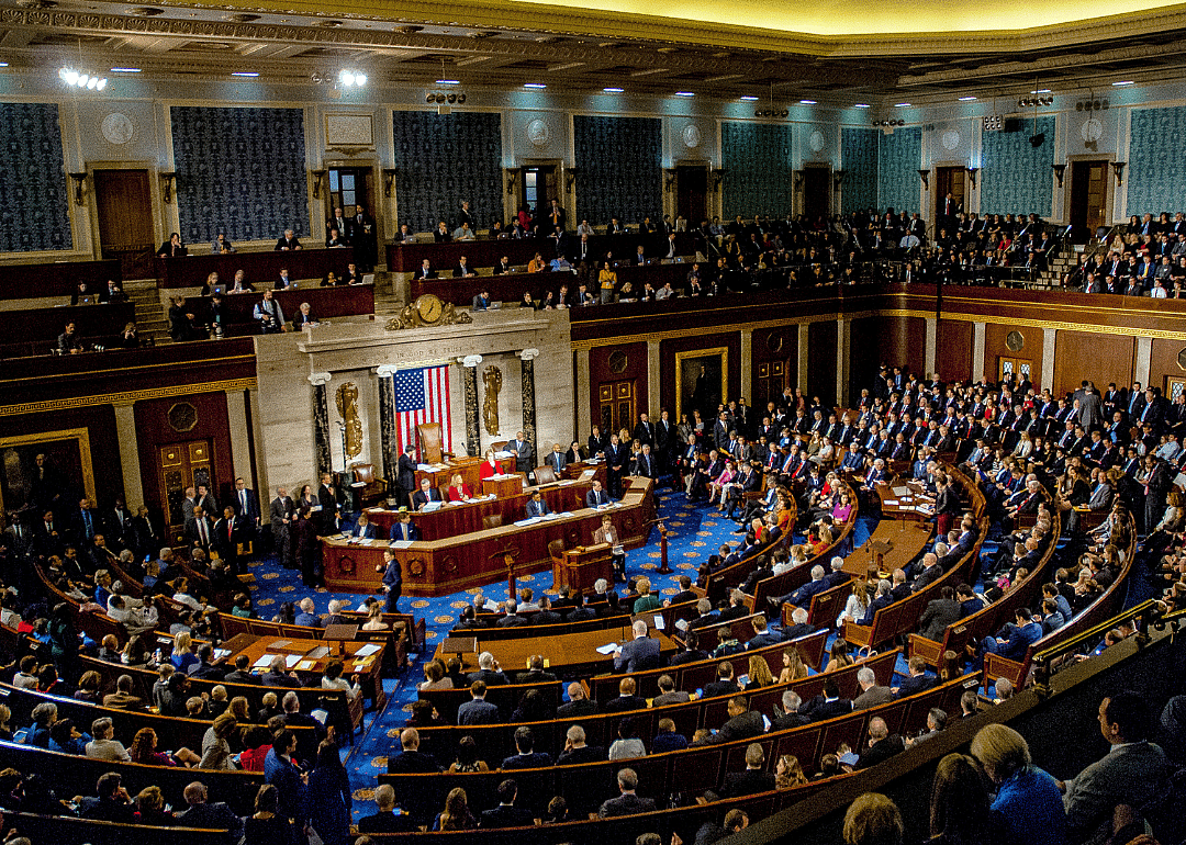 A view of Congress in session. 