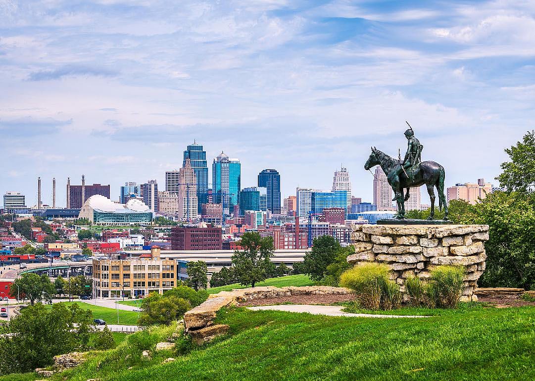 Kansas City, Missouri, downtown skyline.