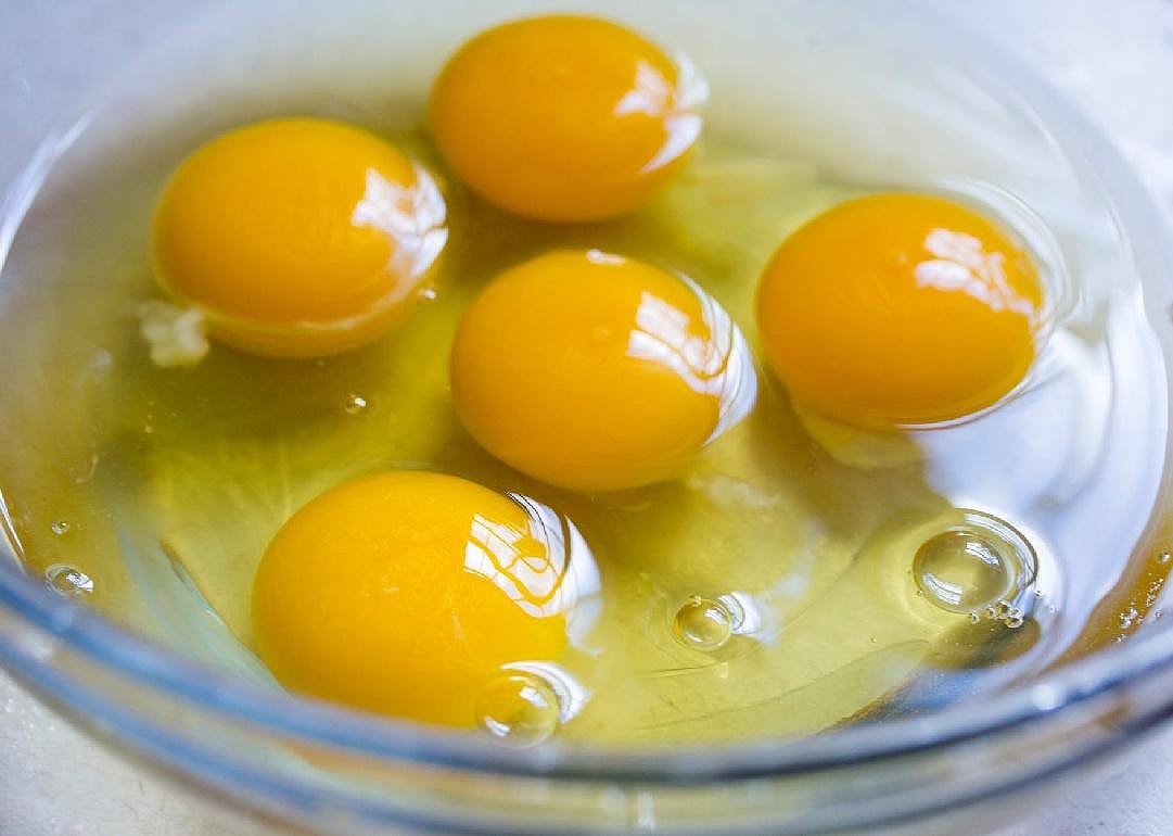 No: Raw eggs