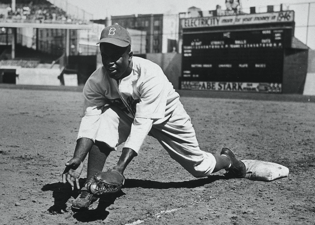 1947: Jackie Robinson breaks baseball's color barrier