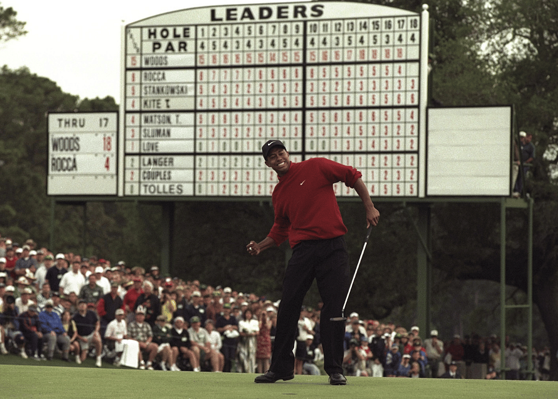 1997: TIGER WOODS, IN A BLAZE, REWRITES MASTERS HISTORY