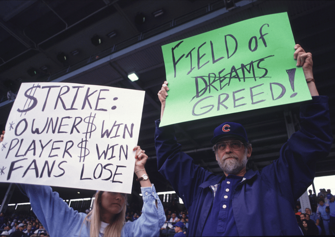 1994: Baseball strike damages the game