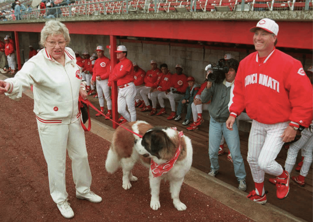 1993: Marge Schott banned for comments