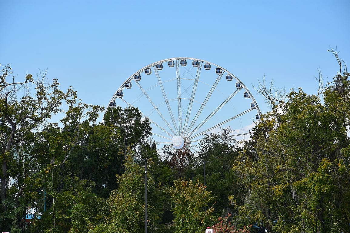 200-foot tall Great Smoky Mountain Wheel at The Island in Pigeon Forge, Tennessee.
