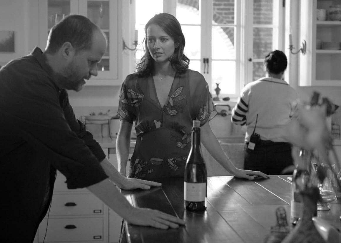 Amy Acker and Joss Whedon in a scene from "Much Ado About Nothing"